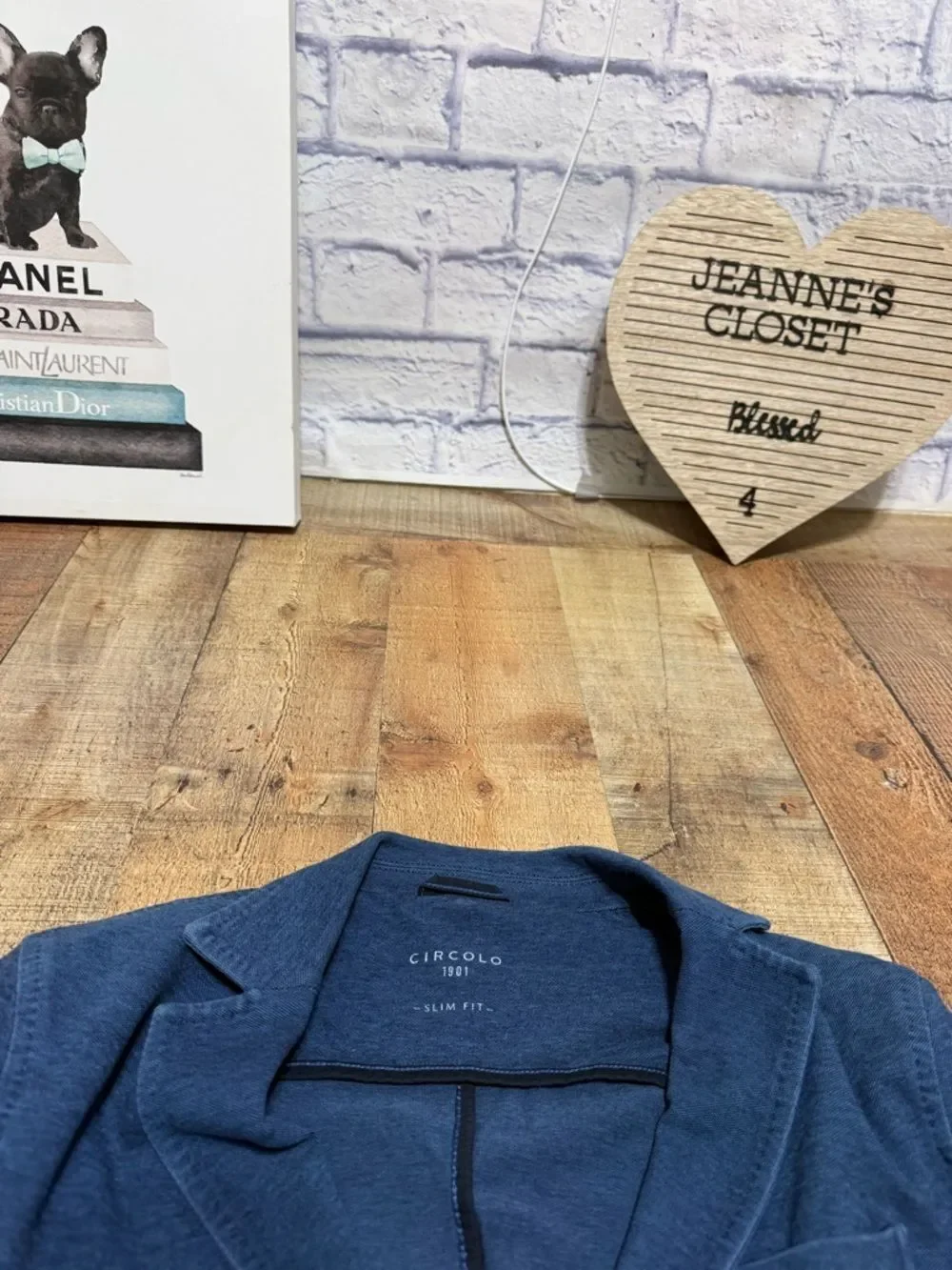 Circolo 1901 dinner jacket blazer blue 2 button  Stretch cotton